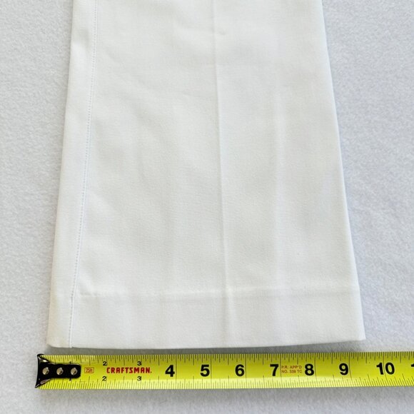 Spanx Women's Pull-on Stretch Boot Cut Back Mid Rise White Cropped Pants Size L - Picture 10 of 10